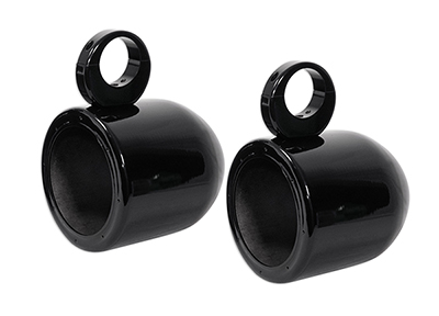 6 1/2in Aluminum Bullet Speaker Black Pods In Pair